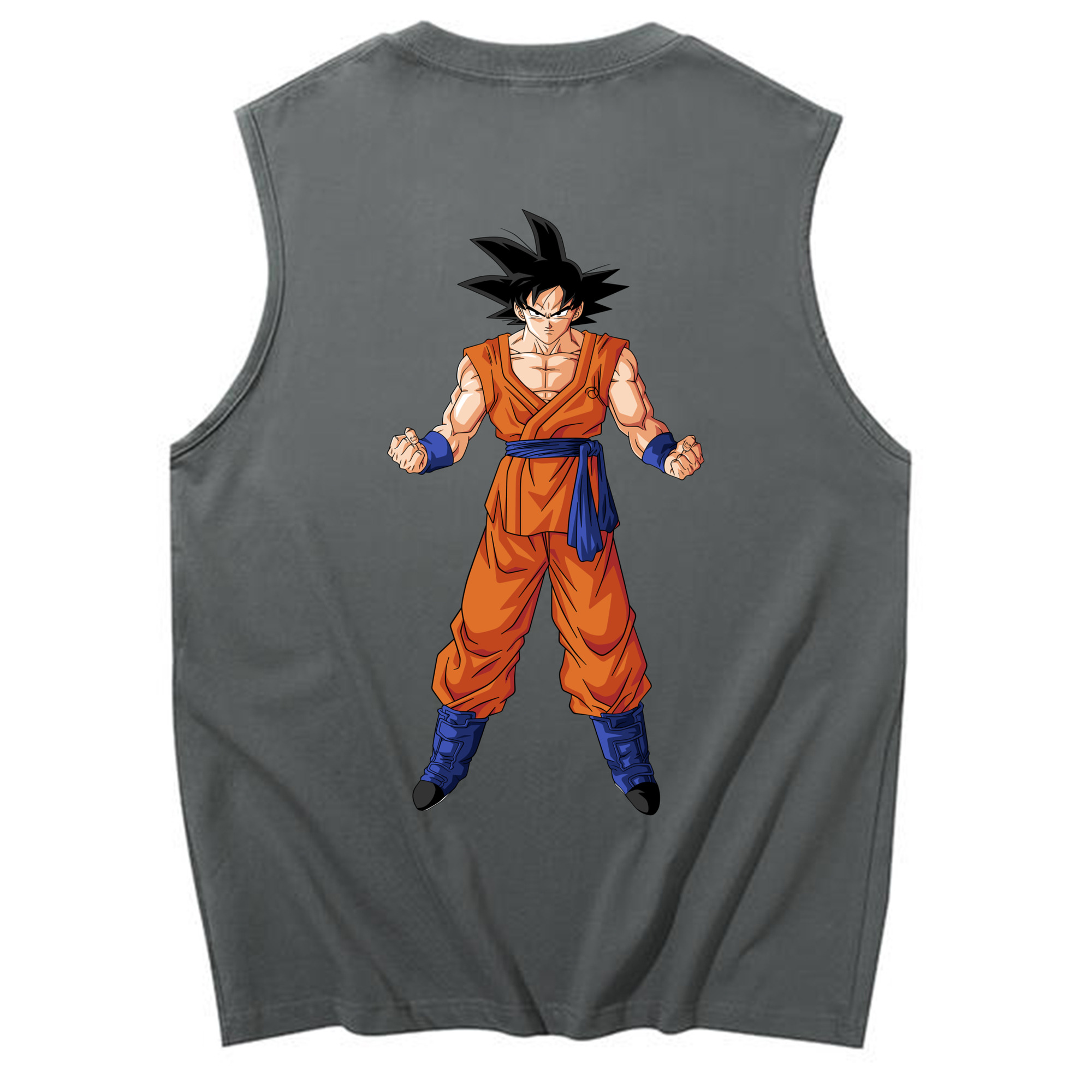 （画像用） ドラゴンボール 孫悟空（そん ごくう）Son Goku カカロット DRAGON BALL Kakarotto コットン100％タンクトップ（背面プリント）
